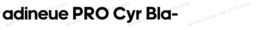 adineue PRO Cyr Bla字体转换
